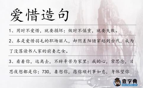 愛惜造句