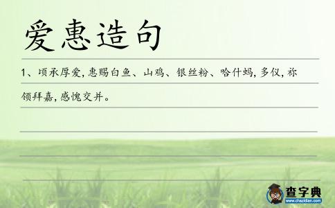 愛惠造句