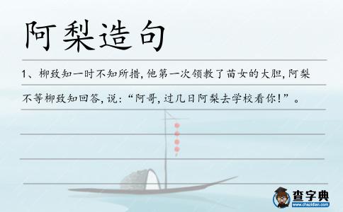 阿梨造句