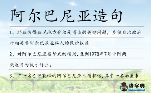 阿爾巴尼亞造句