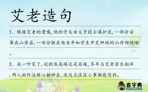 艾老造句