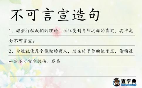 不可言宣造句