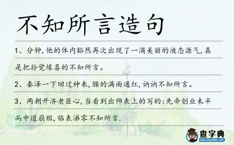 不知所言造句