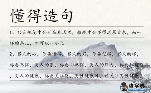 懂得造句