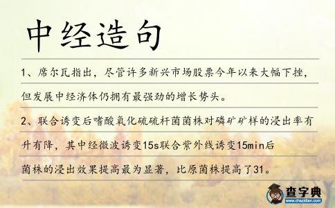 中經造句