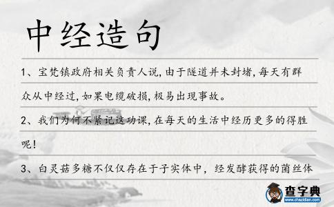 中經(jīng)造句