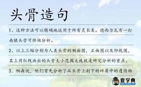 頭骨造句