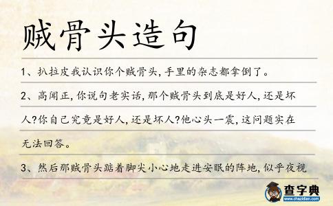 賊骨頭造句