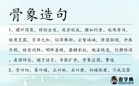 骨象造句