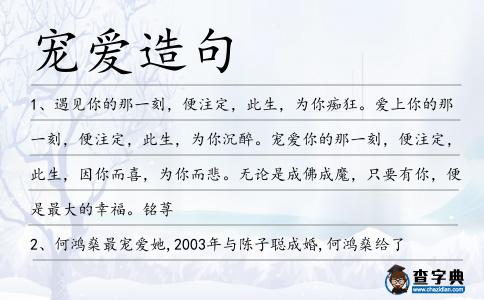 寵愛造句