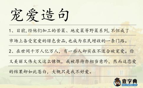 寵愛造句
