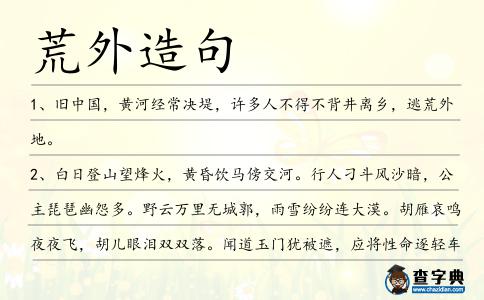 荒外造句