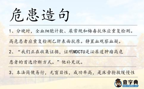 危患造句