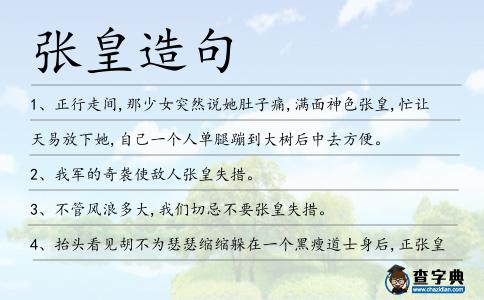 張皇造句