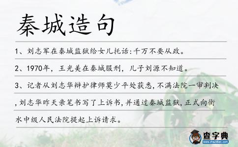 秦城造句