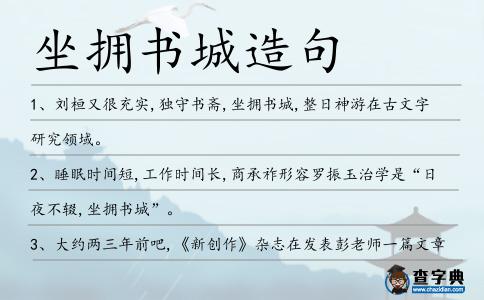 坐擁書城造句
