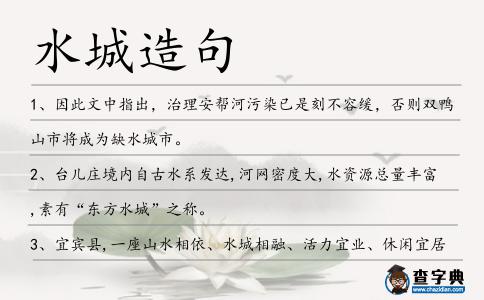 水城造句