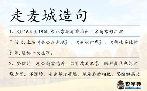 走麥城造句