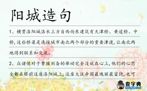 陽城造句