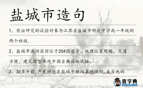 鹽城市造句