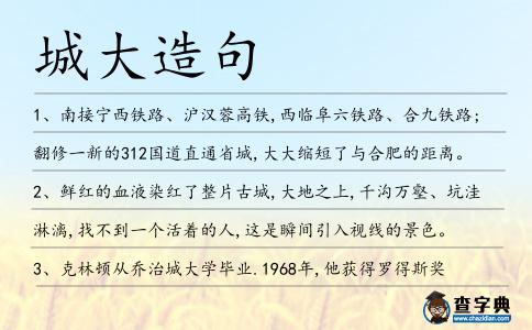 城大造句