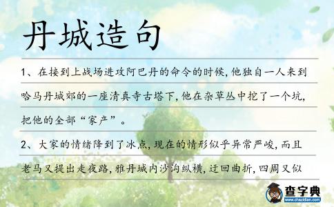 丹城造句
