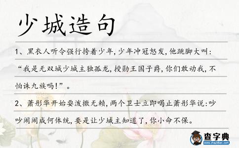 少城造句