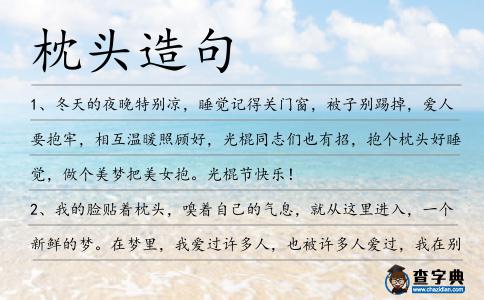 枕頭造句