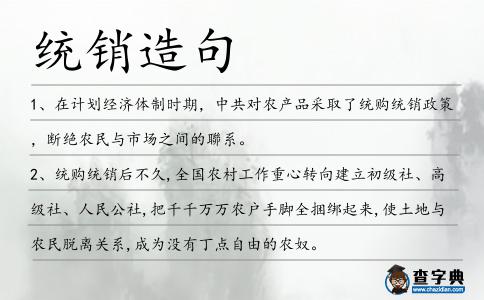 統銷造句