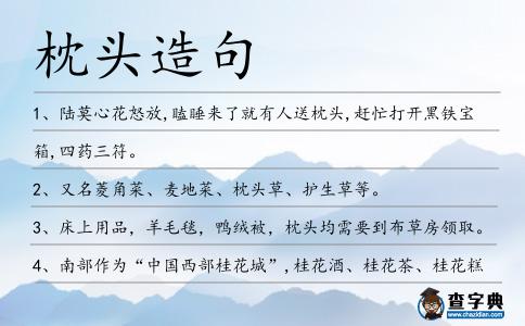 枕頭造句