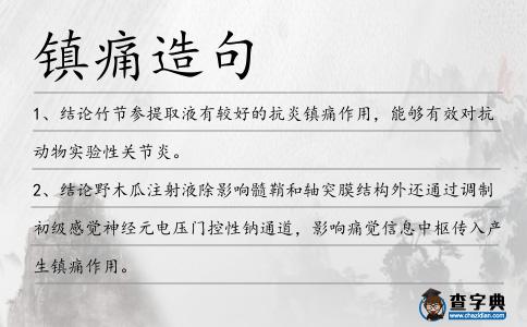 鎮(zhèn)痛造句