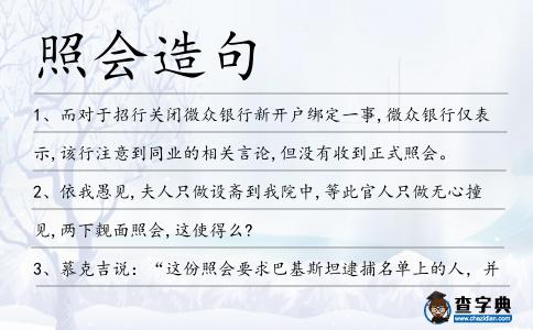 照會造句