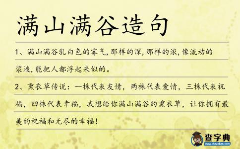 滿山滿谷造句