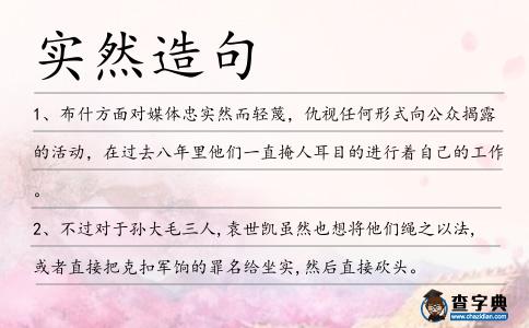 實然造句