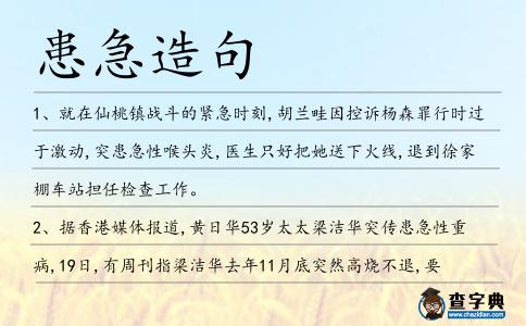 患急造句