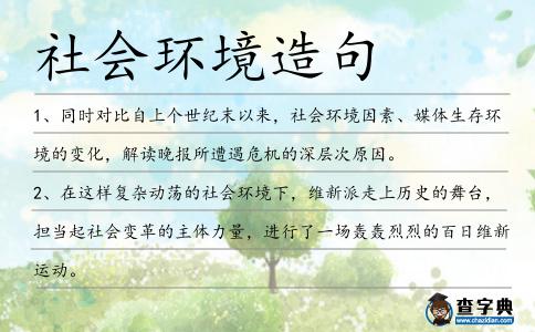 社會環境造句
