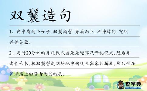 雙鬟造句