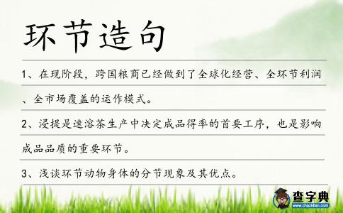 環節造句