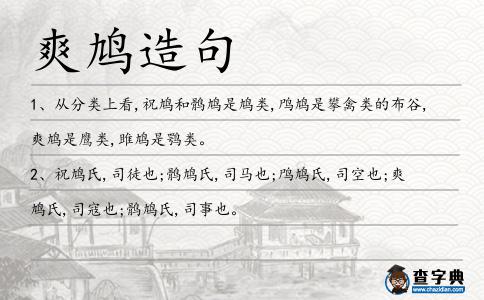 爽鳩造句