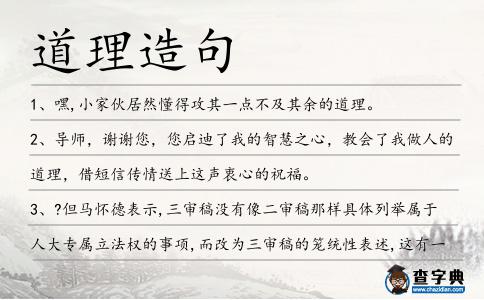 道理造句