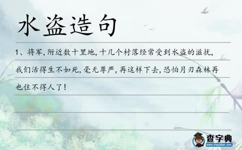 水盜造句