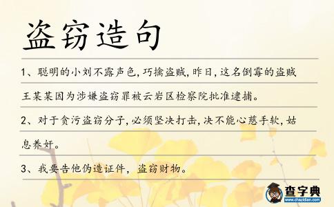 盜竊造句