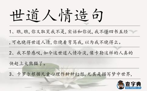 世道人情造句