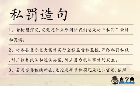 私罰造句