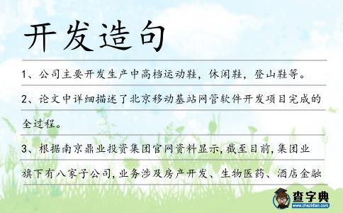 開發造句