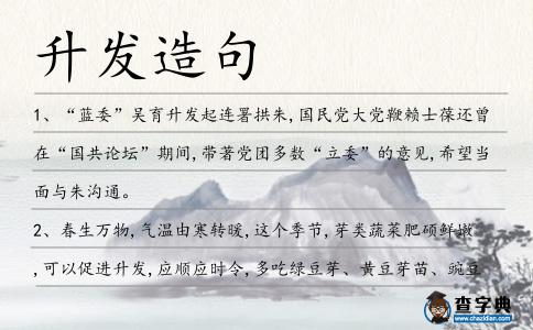 升發造句