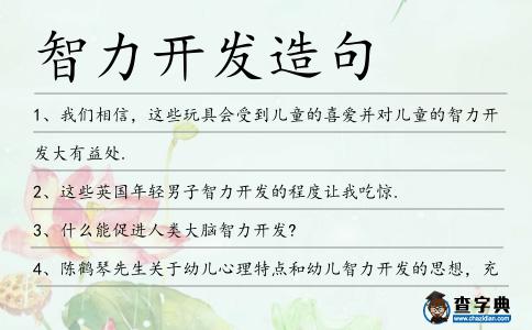 智力開發(fā)造句