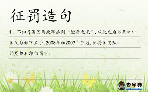 征罰造句