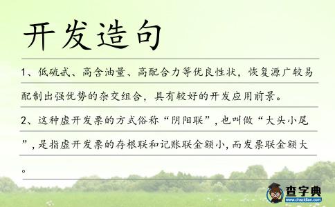開發造句