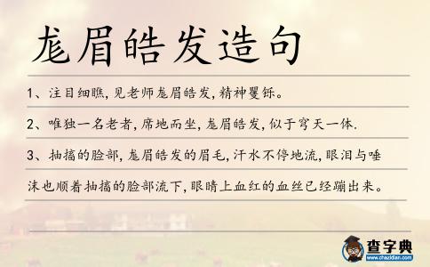 尨眉皓發造句